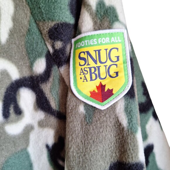 Adult Fleece Camouflage Hooded Onesie Pajamas, Snug As A Bug Large - Picture 5 of 9